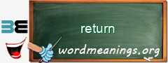 WordMeaning blackboard for return